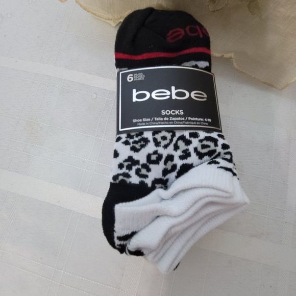1503 bebe Socks 6 pairs Size Shoes 4-10 - Picture 3 of 5